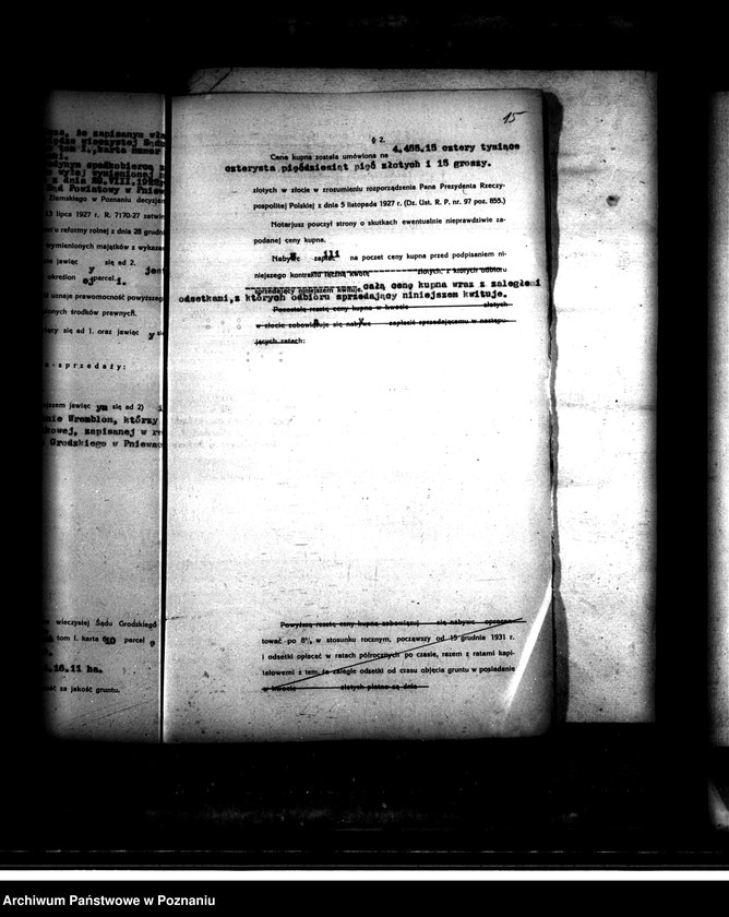 Obraz 19 z jednostki "/Kontrakty notarialne sprzedanych gruntów w drodze prywatnej parcelacji Posadowo/"