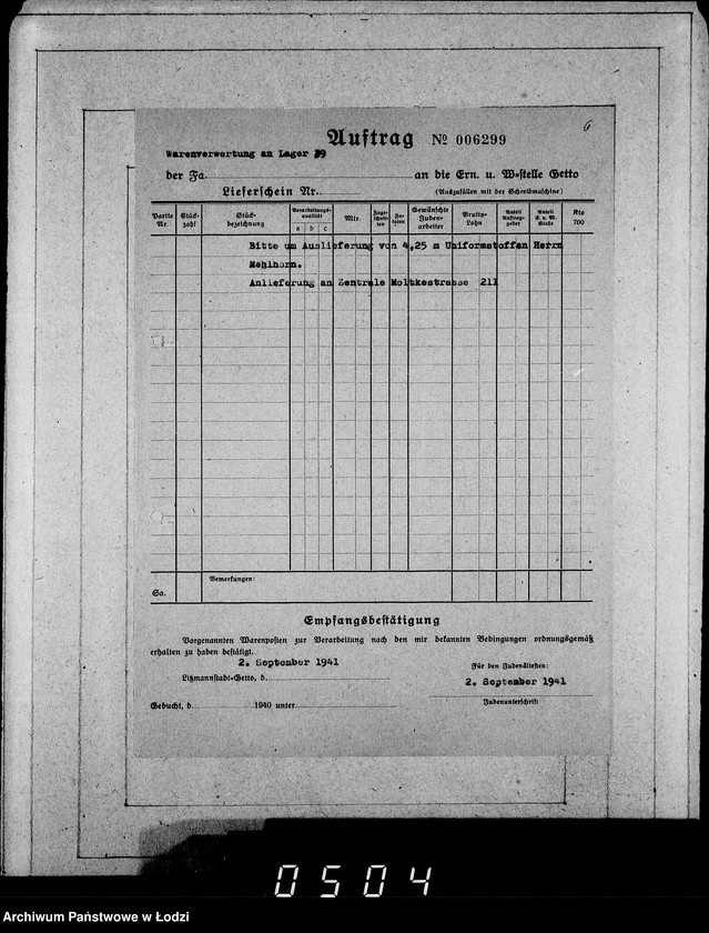 Obraz 10 z jednostki "[Korespondencja, rachunki i zamówienia instytucji i firm]"