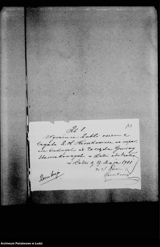 Obraz 15 z jednostki "Akta dotyczące zapisu R. H. Herszkowicza"