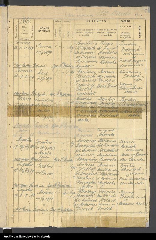 image.from.unit.number "Księga urodzeń - Brzesko"