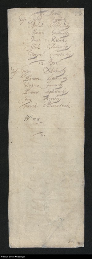 Obraz 17 z jednostki "Zbiór pism rozmaitych Wydziału Wojskowego tyczących, w. XVI - XVIII"