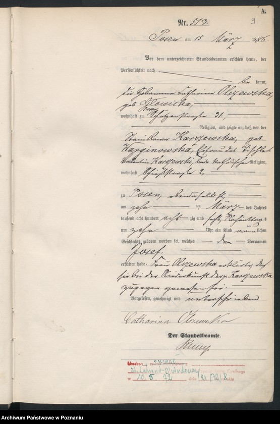 Obraz 12 z jednostki "Księga urodzeń t. II"