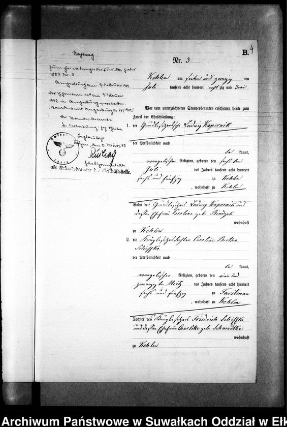 image.from.unit.number "Heiraths-Neben-Register des Preussischen Standes-Amtes Kehlen Kreis Angerburg"