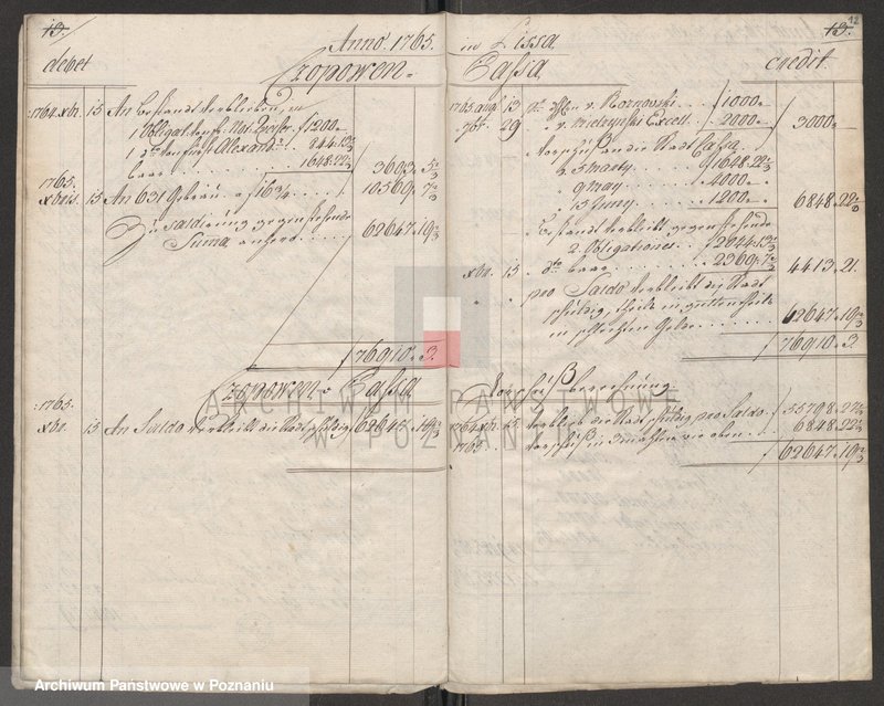 Obraz 14 z jednostki "Generalrechnung der Stadt Lissa; język niemiecki"