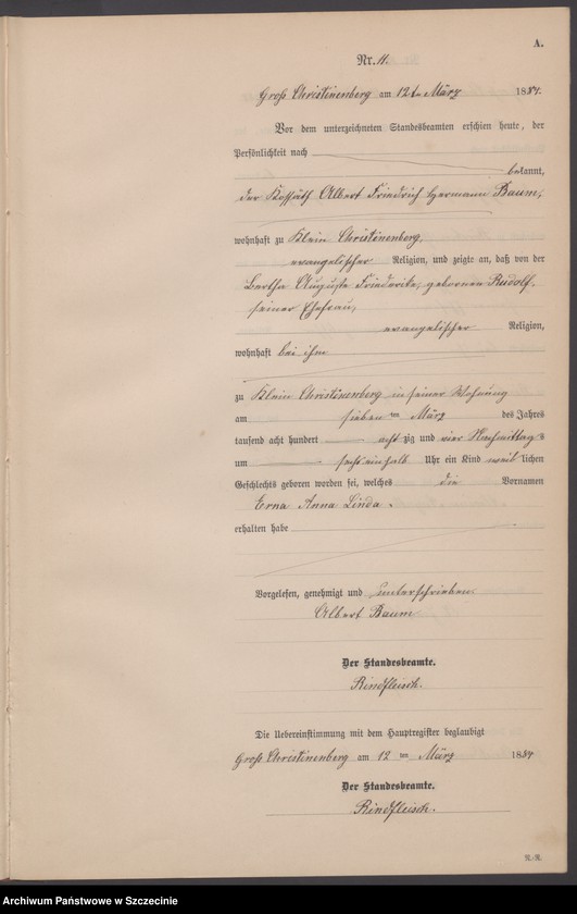 Obraz 14 z jednostki "Geburts-Register (Neben-Register)"