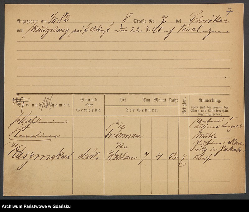 image.from.unit.number "Karty meldunkowe: Kasube - Katzwinkel"