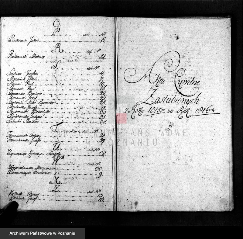 image.from.unit.number "Akta cywilne urodzonych, ślubów i zejścia"