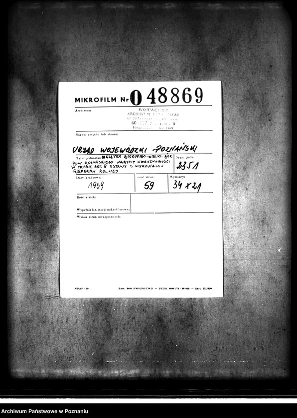 image.from.unit.number "Majątek Biskupice-Wielki Bór powiatu kaliskiego nabycie nieruchomości w trybie art. 8 ustawy o wykonanie reformy rolnej"