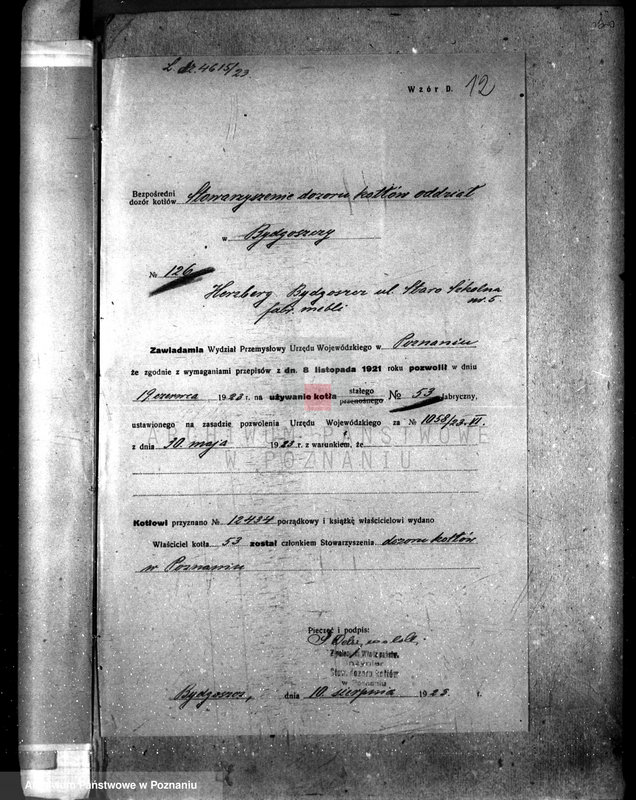 Obraz 17 z jednostki "Fabryka mebli własność Herzberg - Bydgoszcz - Okole nr woj. kotła 126"