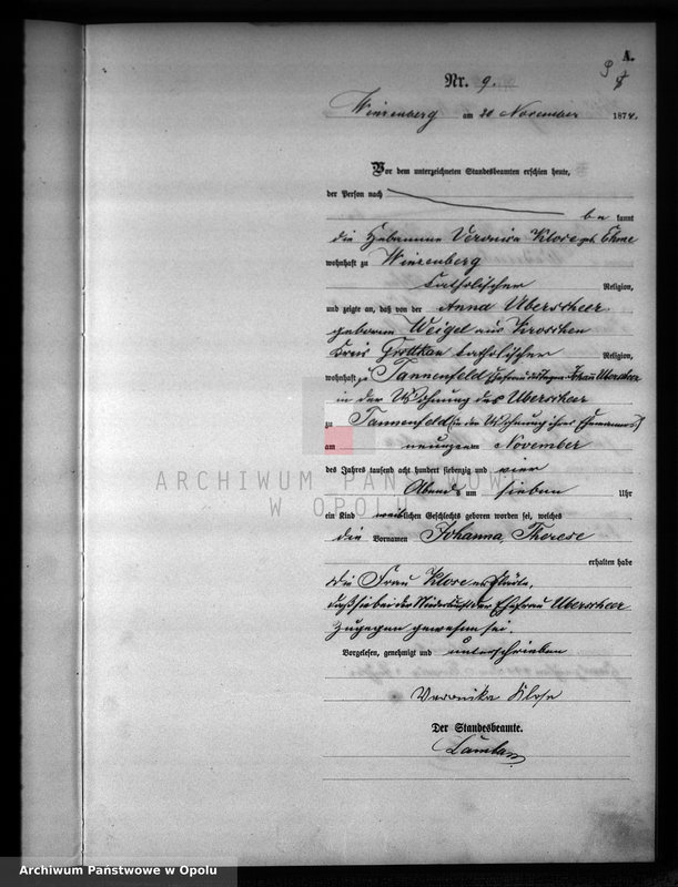 image.from.unit.number "Geburts-Haupt-Register für des Standes Amt Winzenberg 1874"
