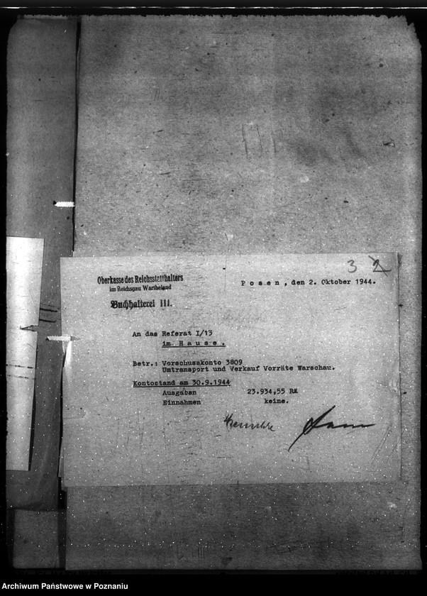 Obraz 7 z jednostki "Koszty i dochody związane ze złupionymi towarami w Warszawie"