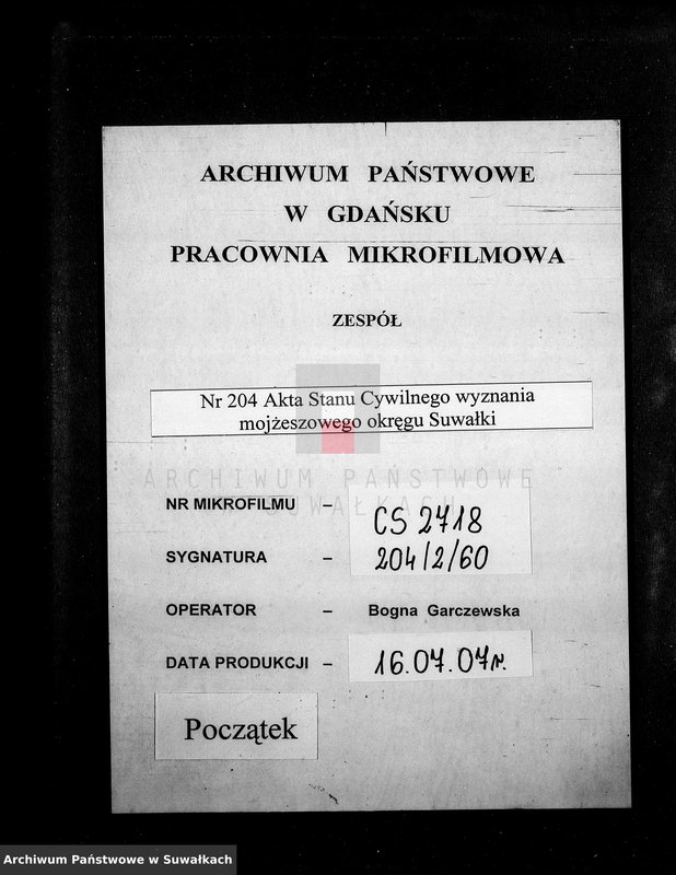 image.from.unit.number "[Dokumenty do akt małżeństw wyznania mojżeszowego okręgu bozniczego w Suwałkach z 1898 r.]"