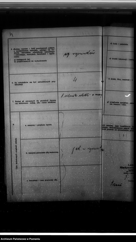 Obraz 8 z jednostki "Zatwierdzenie projektu rządzenia zakładu przemysłowego /Laboratorium Medyczno-Weterynaryjne "Medwet"/ w Poznaniu Fr. Nowakowskiego"