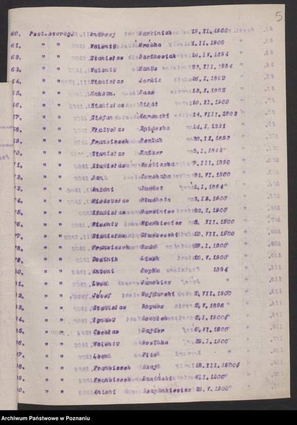 Obraz 11 z jednostki "Imienny spis powstańców frontu zachodniego."