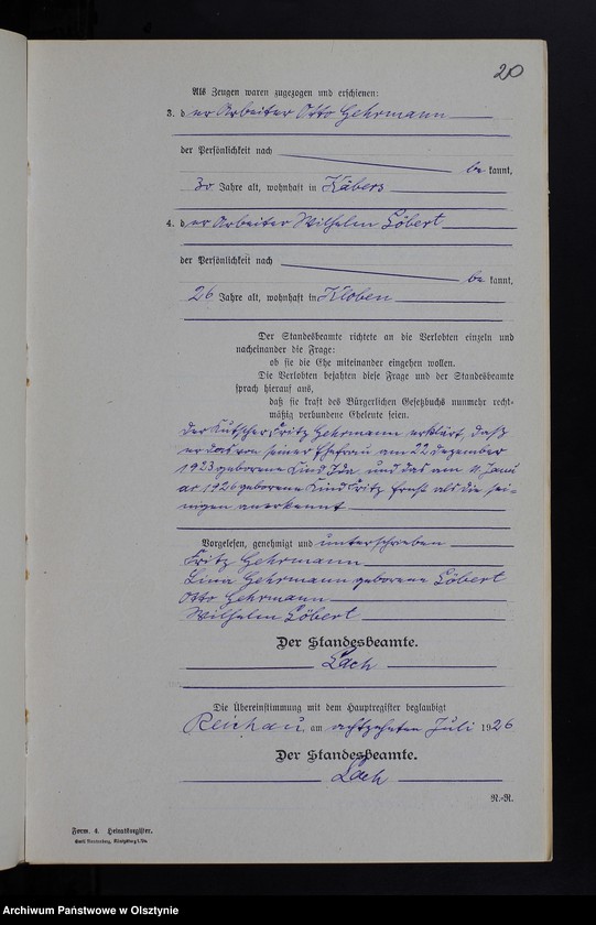 image.from.unit.number "Heirats-Neben-Register Nr 1 - 26"