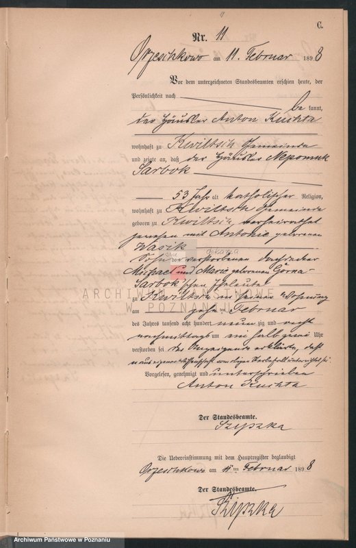 Obraz 14 z jednostki "Księga zgonów"