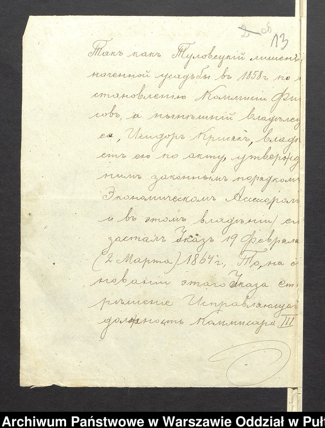 image.from.unit.number "O urządzaniu chłopów byłej państwowej wsi Poręba wchodzącej w skład byłej ekonomii Poręba, gm. Poręba"