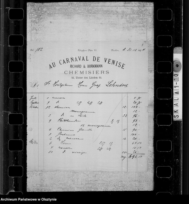 image.from.unit.number "/Beläge zu einigen zum Konkurs eingeklagten Personalschulden des Carl M. Gfen v. Lehndorff/"