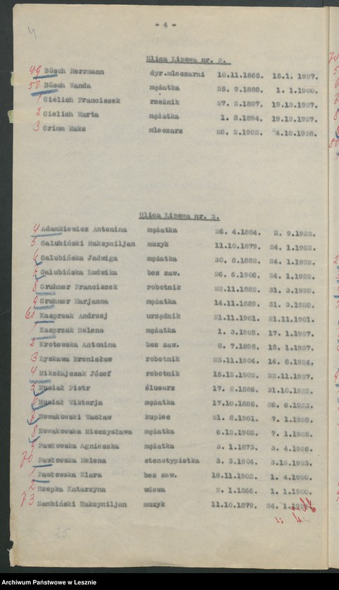 Obraz 7 z jednostki "[Obwód I - głosuje w Szkole Przemysłowo-Handlowej /listy wyborców/]"