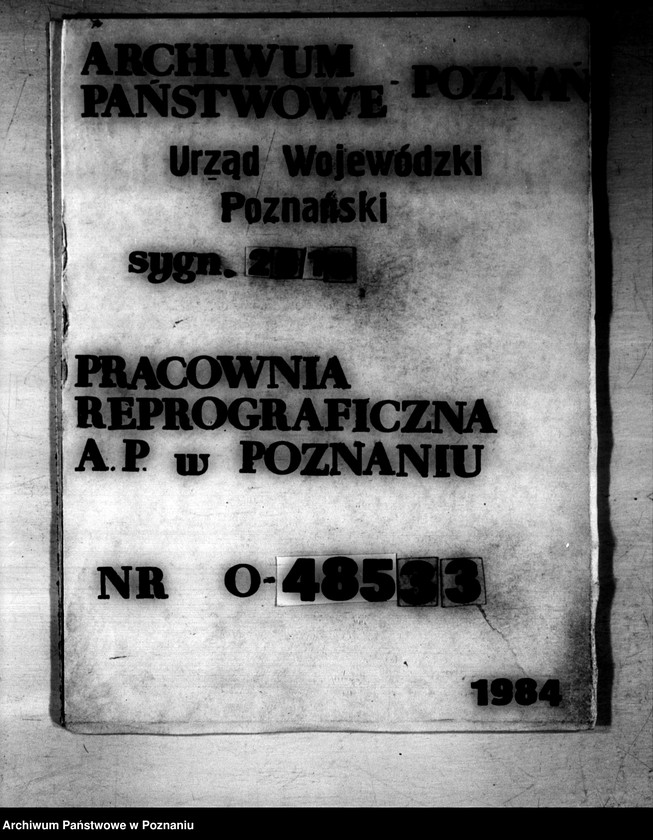 Obraz 1 z jednostki "Rejestr spraw przymusowego wykupu"