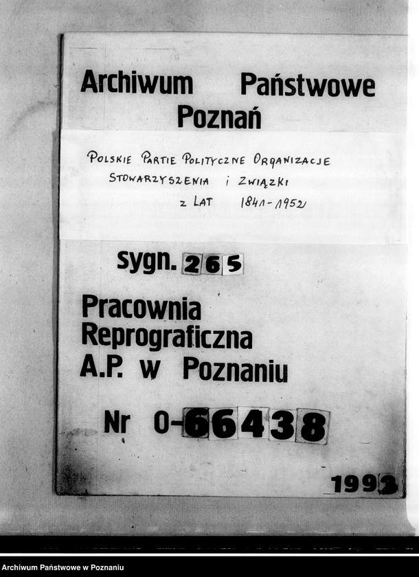 Obraz 1 z jednostki "Protokolarz Federacji Polskich Związków Obrońców Ojczyzny Zarządu Grodzkiego w Poznaniu"