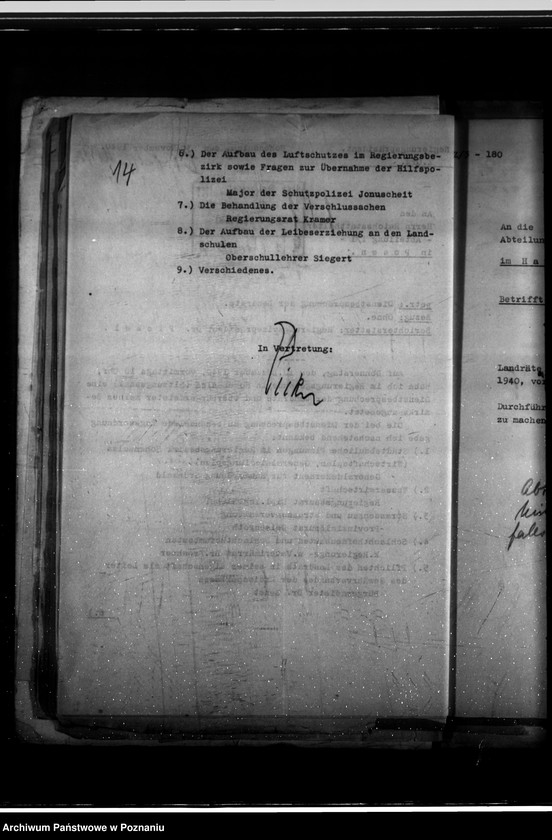 Obraz 18 z jednostki "Konferencje z landratami - korespondencja, porządki obrad"