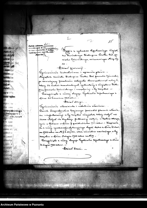 image.from.unit.number "Majątek Biskupice-Wielki Bór powiatu kaliskiego nabycie nieruchomości w trybie art. 8 ustawy o wykonanie reformy rolnej"