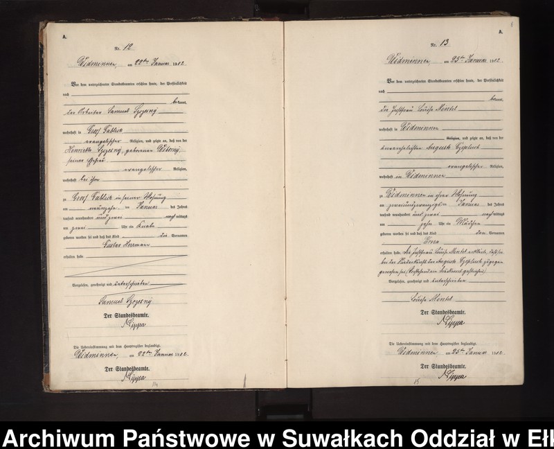 image.from.unit.number "Geburts-Neben-Register des Preussischen Standes-Amtes Widminnen Kreis Loetzen"