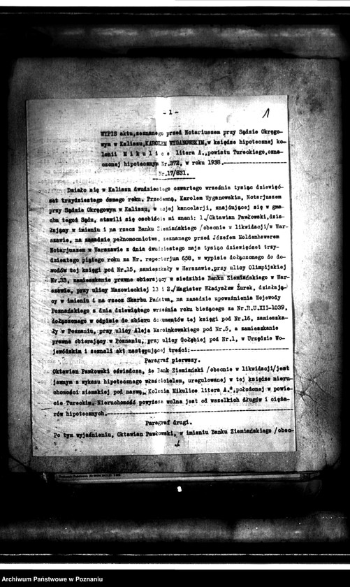 Obraz 5 z jednostki "Mikulice, nabycie nieruchomości w trybie art. 8 ustawy o wykonaniu reformy rolnej"