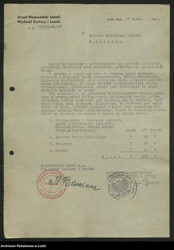 Obraz z jednostki "Korespondencja [z Zarządem Miejskim; budżety, instrukcje, zarządzenia]"