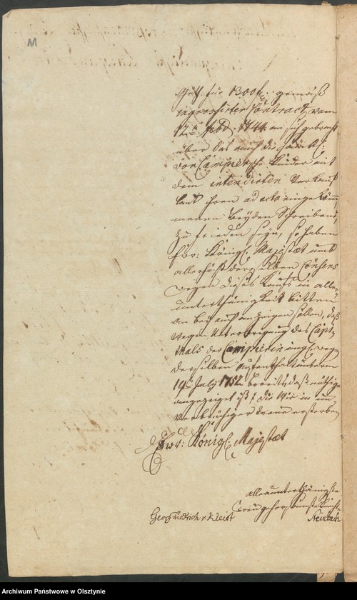 image.from.unit.number "In S. [Sachen] der verwittibten Lieutenantin Sophia Elisabeth von Campier. Den Verkauff ihrer 10 Adelichen Huben in Dietrichsdorff [Wietrzychowo] an den Christoph von Naguschewski"