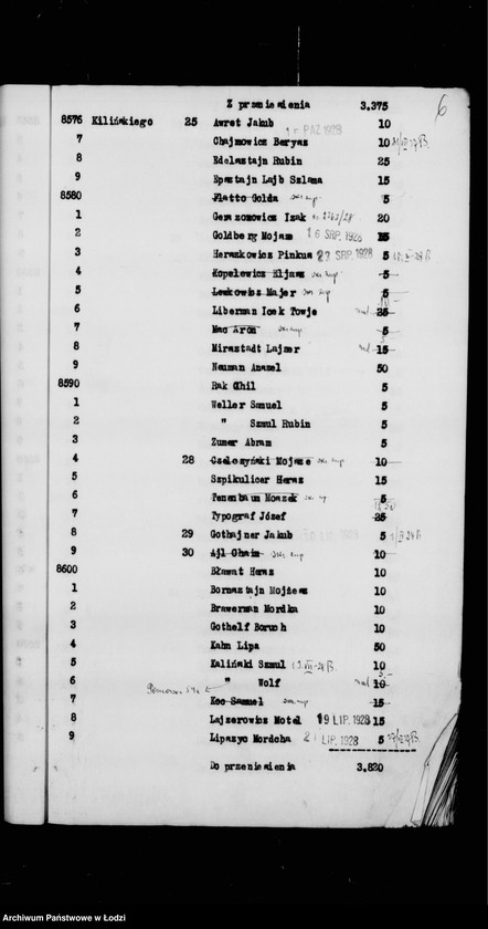 Obraz 9 z jednostki "Rejestr poborczy"