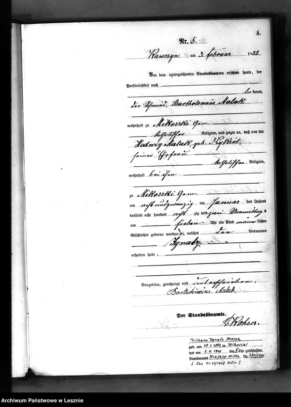 Obraz 8 z jednostki "[Księga urodzeń]"