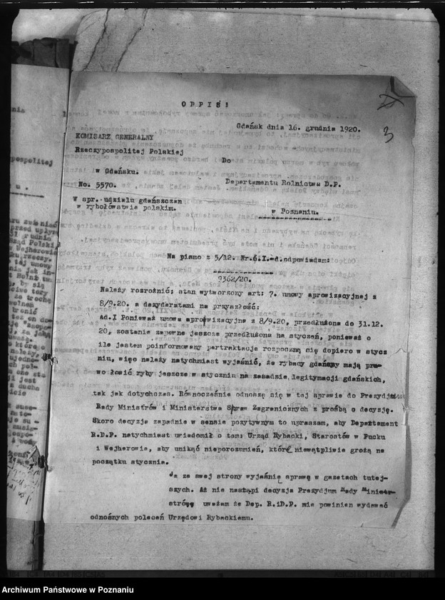 Obraz 7 z jednostki "Deleg. Departamentu Rolnictwa i D. Państw. Rybołówstwo"