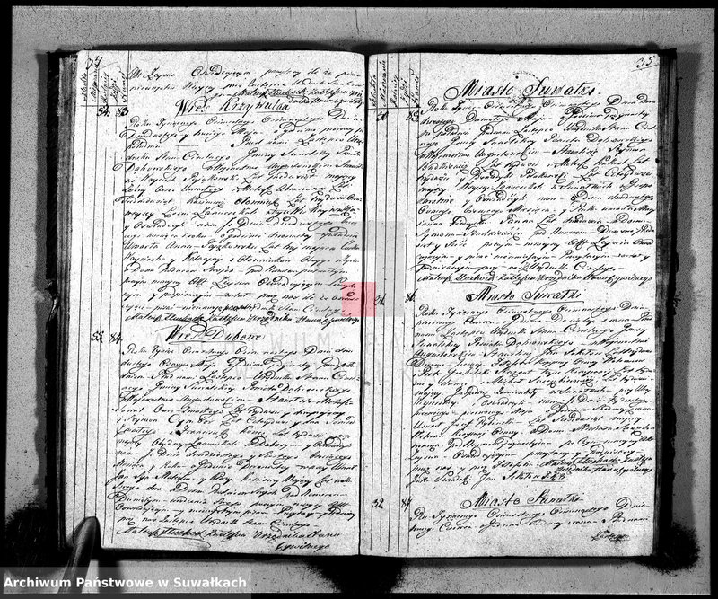 image.from.unit.number "Księga urzędnika stanu cywilnego gmniny suwalskiey zawierająca w sobie akta zejścia od dnia 1-go stycznia 1818 r-u do dnia tegoż 1819"