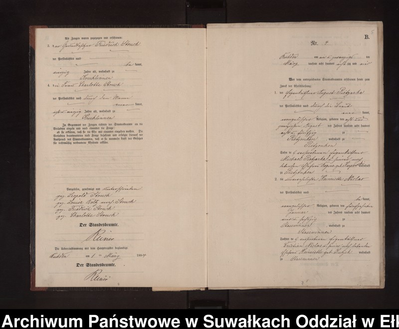 image.from.unit.number "Heiraths-Neben-Register des Preussischen Standes-Amtes Stasswinnen Kreis Loetzen"