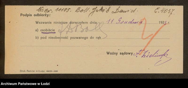 Obraz 4 z jednostki "Jakób Dawid Boll – sprzedaż odpadków bawełnianych"