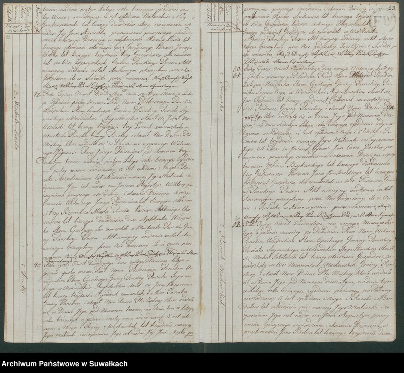 image.from.unit.number "Akta urodzonych gminy puńskiey od 1-go stycznia do dnia ostatniego grudnia 1820roku."
