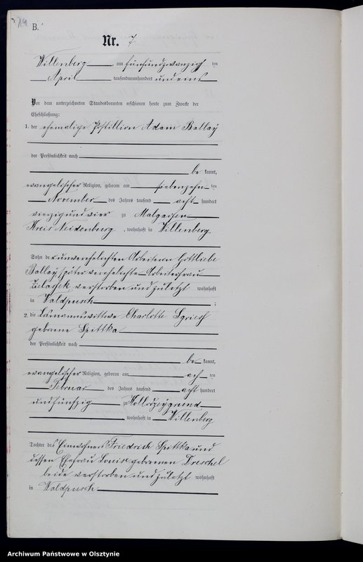 image.from.unit.number "Heiraths-Neben-Register Nr 1 - 21"