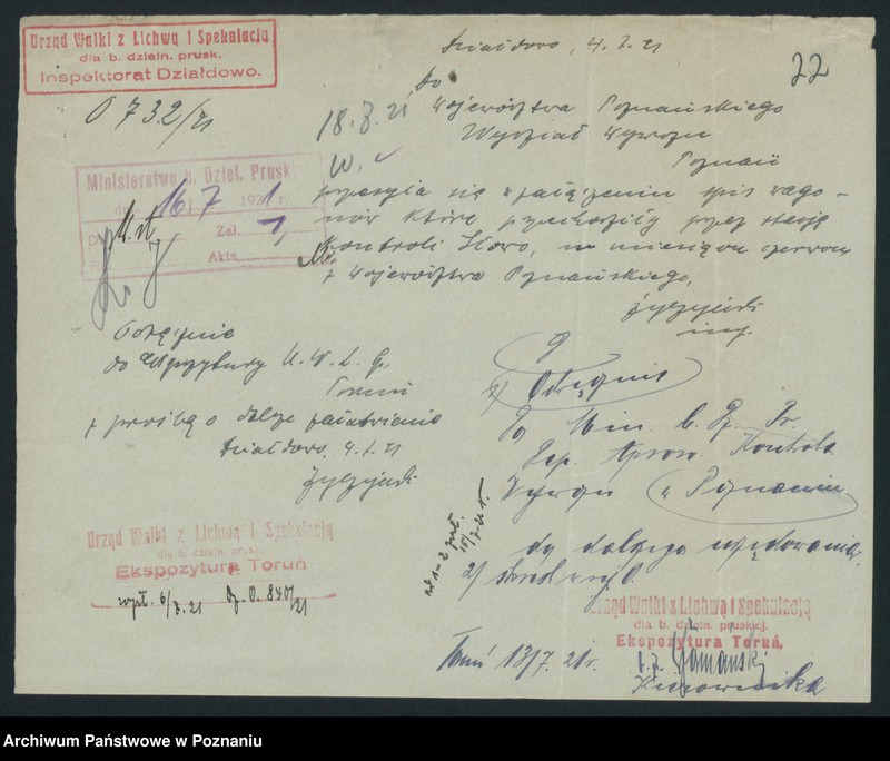 Obraz 15 z jednostki "[Spis wagonów z zawartością prowadzonych przez stację Iłowo w maju 1921]"