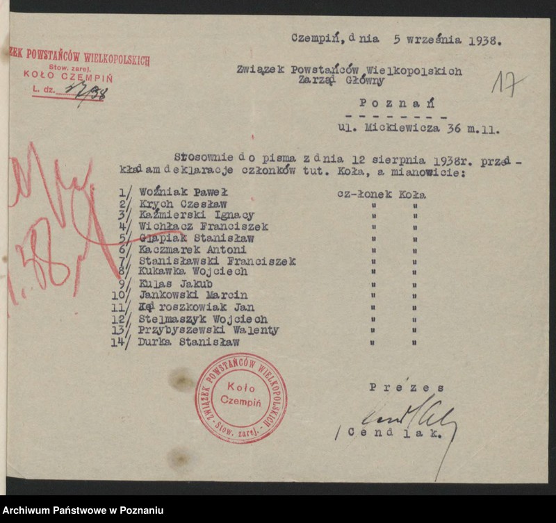 Obraz 20 z jednostki "Czempiń, powiat Kościan akta koła."