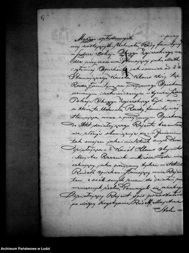 Obraz 9 z jednostki "Akta tyczące się ustanowienia opieki nad nieletnimi po zmarłym Krystianie Rudolf"