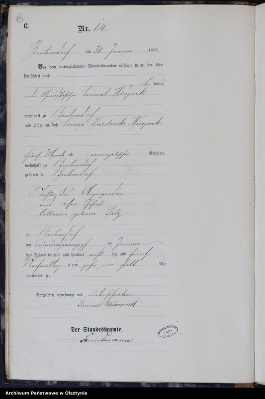 image.from.unit.number "Sterbe-Haupt-Register Nr 1 - 253"