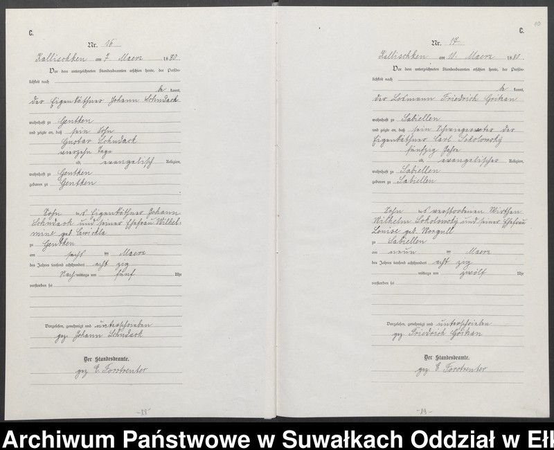 image.from.unit.number "[Sterbe-Neben-Register des Königlich Preussischen Standes-Amtes Kallischken Kreis Johannisburg]"
