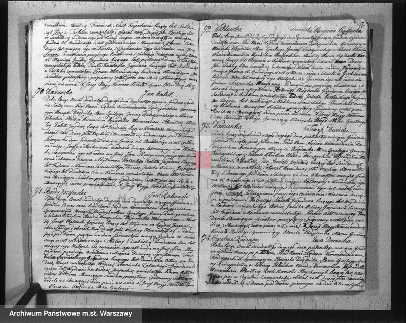Obraz 19 z jednostki "Akta urodzeń, małżeństw, zgonów"