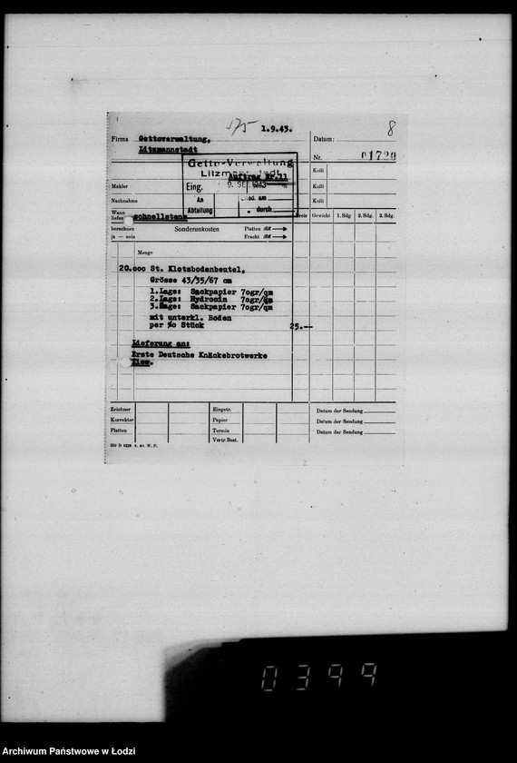 Obraz 12 z jednostki "F-ma N.F.A.Netzler-Hamburg Papierbeutel. Auftrag 11"