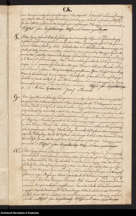 image.from.unit.number "Akta Urodzenia Uznania i Przysposobienia Parafii S. Szczepana w Krakowie na Piasku na rok 1847"