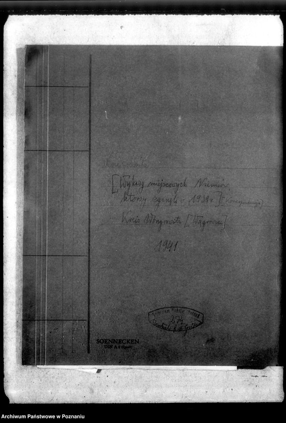 Obraz 4 z jednostki "Kreis Wongrowitz (Wągrowiec). Wykazy miejscowych Niemców, którzy zginęli w 1939 roku - korespondecja"