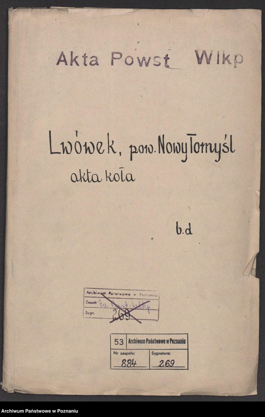 Obraz 2 z jednostki "Lwówek, powiat Nowy Tomyśl - akta koła."