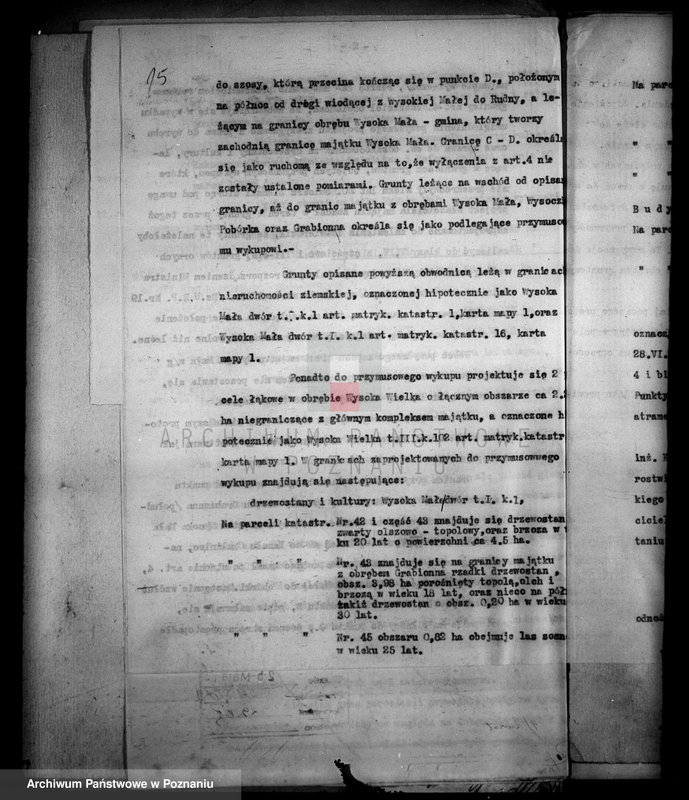 Obraz 19 z jednostki "Majątek Wysoka Mała powiatu wyrzyskiego przymusowy wykup Welter Buttner"